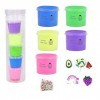 5 Couleurs Beurre gâteau Slime 5 Pack Butter Slime Kit Putty Slime, Biscuits Slime, Candy & Cookie Slime, Grape Slime, Waterm