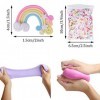 6 Colors Butter Cake Slime Putty Slime kit, Fluffy Slime Pâte À Modeler,Ultra-légère DIY Magic Kit de Loisirs créatifs Couleu