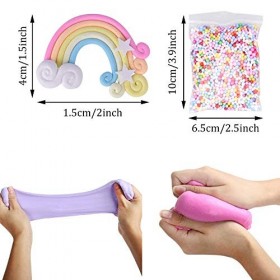 6 Colors Butter Cake Slime Putty Slime kit, Fluffy Slime Pâte À Modeler,Ultra-légère DIY Magic Kit de Loisirs créatifs Couleu