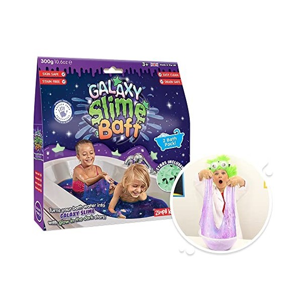 Galaxy Slime Baff 2 Usage, 10 étoiles phosphorescentes, transforme leau en Slime gluante et colorée, Ensemble Scientifique d