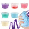 Cristal Slime kit, XiXiRan 6 PCE Fluffy Slime, Water Slime, Slime DIY Craft Créatif, Slime Transparent, Cristal Argile à Boue