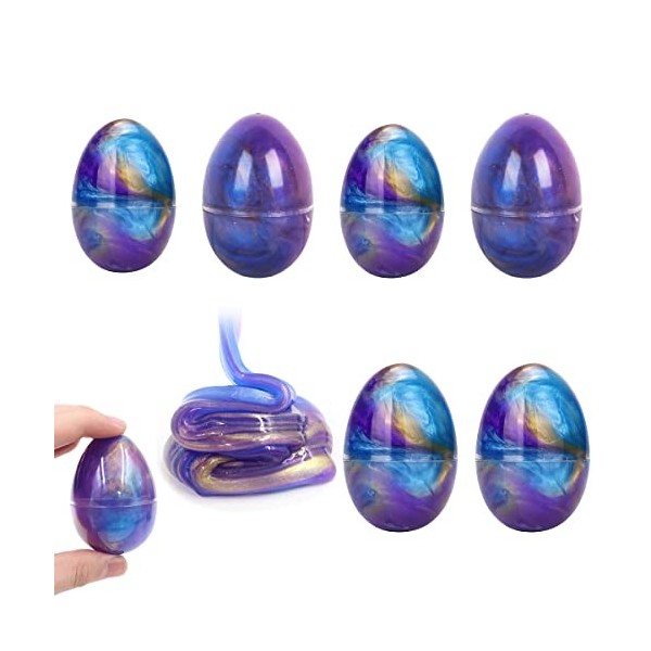 Galaxy Slime, XiXiRan 6Pcs Slime Galaxie Enfant, Slime dOeuf de Galaxie, Kit de Slime Galaxie, Kit Galaxie dOeufs Visqueux,