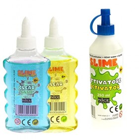 Kit Slime Galaxy - 2 bidons de 180 ml. + 1 liquide activateur magique 250  ml. - INSTANT