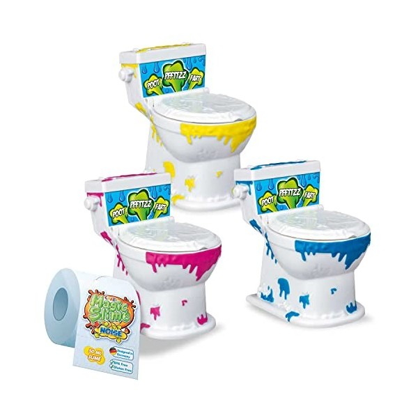 CRAZE Magic Slime Noise 3X Slime Toilettes Effet Pet, Slime pour Enfants, Multicolore 31070