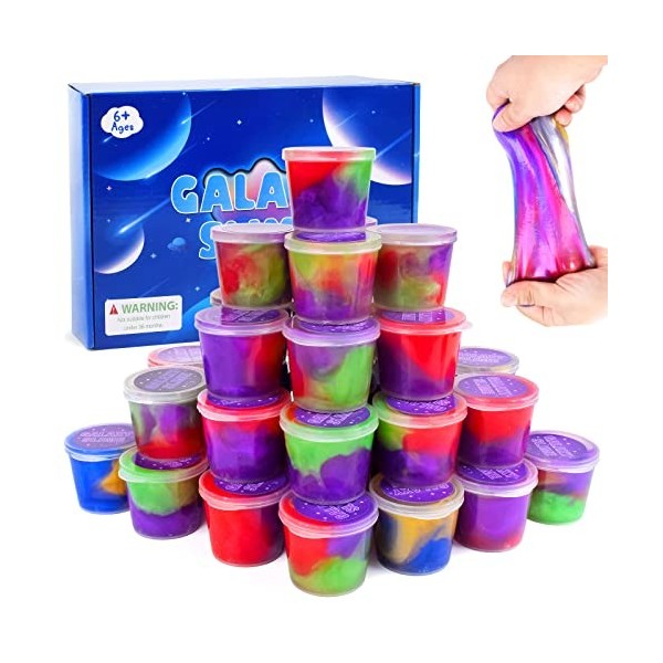 32 Pack Fluffy Slime Galaxy Set, Magic Slime Kids Party Gift Set, DIY Slime, Doux et antiadhésif, Putty Toys pour Filles et g