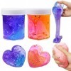 SWZY Slime Sky Starry Le Plus récent, Moelleux Slime Toy Floam Mélange Slime Putty Argile Anti-Stress Parfumé pour Enfants Et