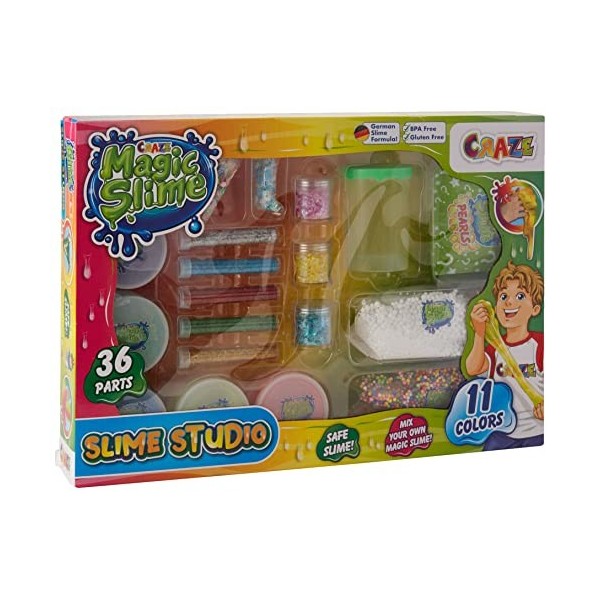 CRAZE Magic Slime - Kit Slime DIY Chaudron Magique Slime Enfant avec Paillettes et Accessoires Kit Slime Complet