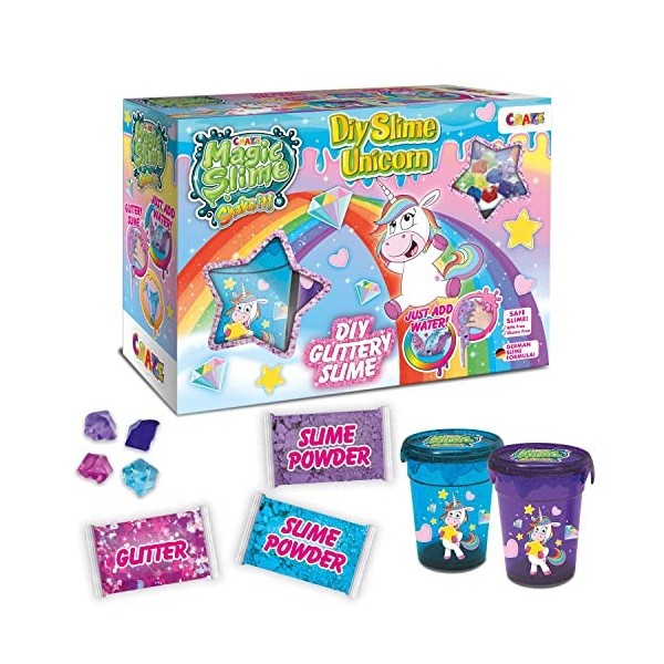 CRAZE Magic Slime - Kit Slime DIY Chaudron Magique Slime Enfant avec Paillettes et Accessoires Kit Slime Complet