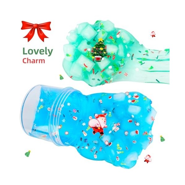 Lot de 6 slimes de Noël en cristal