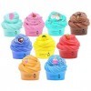 SWZY Fruit Slime, Fluffy Slime, Arc-en-Ciel Slime, Slime Fluffy, Beurre Slime Set, 9 pièces de Jouets de décompression pour E