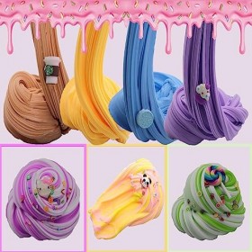 Lot de 12 slimes au beurre bicolores pour filles et garçons, doux et non collants, pour cadeaux de fête pour filles et garçon