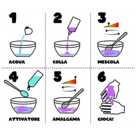 Nice Group - Slime Glue Metal, kit 2 colles Assorties et 1 activateur