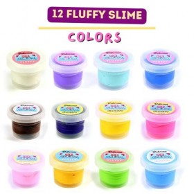 ToysButty Kit de Slime Enfant Deja Fait, 12 Slime Fluffy Moelleux Cloud Beurre Crunchy, Charmes Gateaux, 21 Accessoires, Crée