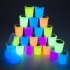 Glow in the Dark Slime Kit – Lot de 24 Galaxy Slime en cristal, avec rose, bleu, orange et jaune pour etc, doux et non collan