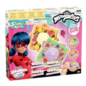 Miraculous Ladybug – Sprinkles n Slimy Waffle – Création de Fausses gauffres - Jouet pour Enfants - avec gaufrier, cuillère 