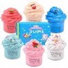 Kit de slime au beurre de dinosaure pour filles et garçons enfants à partir de 34567 ans, comprend des jouets dinosaures et d