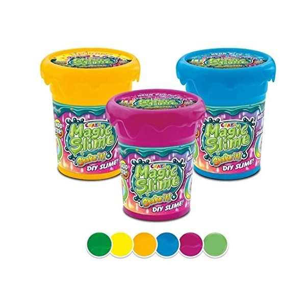 CRAZE Magic Slime Shake IT 3X 150 ml de slime coloré pour enfants pour faire votre propre mélange de slime DIY, lot de set de