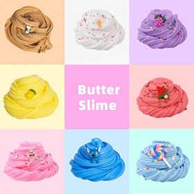 Kit de slime au beurre de dinosaure pour filles et garçons enfants à partir de 34567 ans, comprend des jouets dinosaures et d