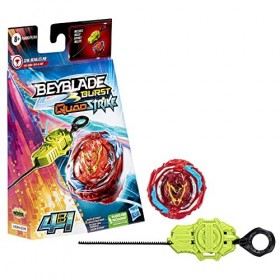 Beyblade Burst QuadStrike, Starter Pack avec toupie de compétition Zeal Achilles A8 et Lanceur, Jouet pour Enfants