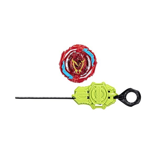 Beyblade Burst QuadStrike, Starter Pack avec toupie de compétition Zeal Achilles A8 et Lanceur, Jouet pour Enfants