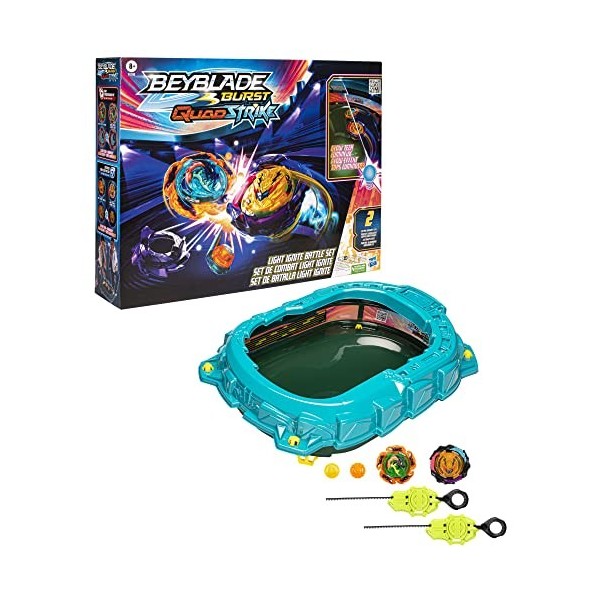 Beyblade Burst QuadStrike, Set de Combat Light Ignite avec arène Beystadium