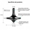 LOQATIDIS Toupie en métal Exquis, équilibre Parfait, Jouets EDC de Bureau Bien Faits, Tourne Longtemps, Plus de 5 Minutes, Ai