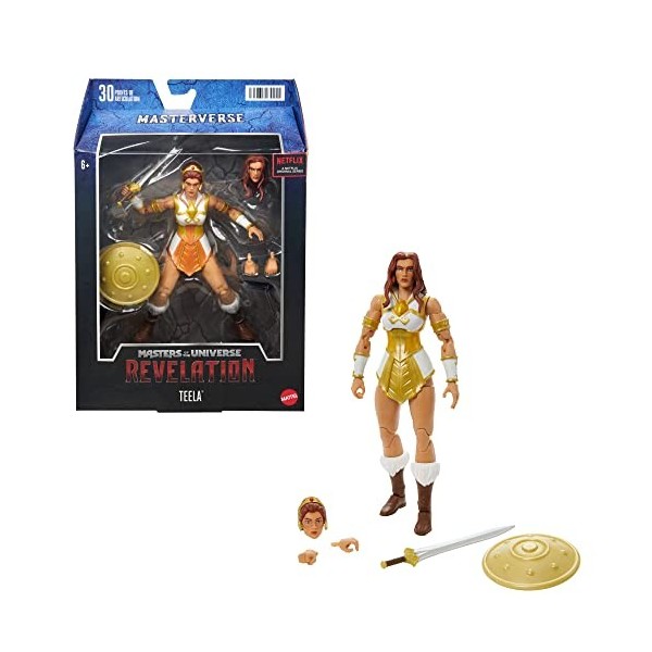 Masters of the Universe Masterverse Revelation Teela Action Figure 7-in MOTU Battle Figures for Storytelling Play and Display