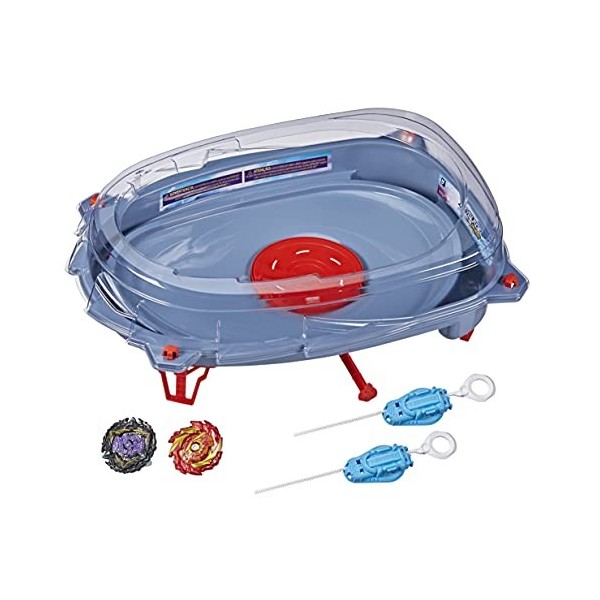 Nerf F0578А03 Beyblade Burst Surge Speedstorm, Set de Combat Motor Strike, arène Beystadium, 2 toupies et 2 lanceurs, Multico