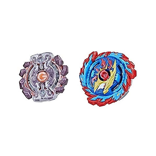 Beyblade Burst Surge Dual Pack, 2 toupies de compétition Speedstorm Mirage Helios H6 et Gaianon G6