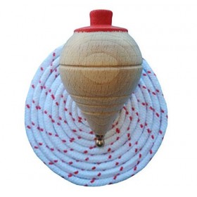 Lot 4/8/12/24 Toupies Classiques en Bois avec Corde - Cadeaux et Détails Communion, Fête danniversaire, Piñatas, Faveurs Inv