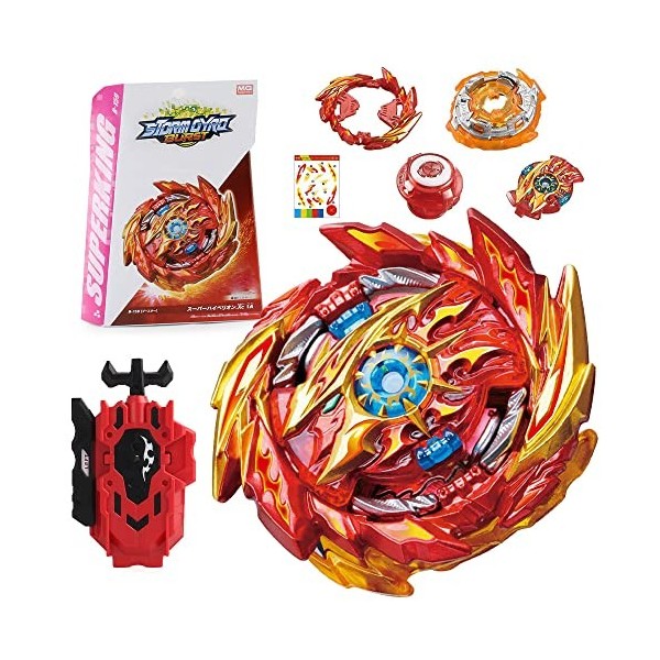 EBKCQ Toupie Beyblade Metal Fusion, Toupie Beyblade avec Lanceur, Metal Fusion Burst Turbo Blade Gyro de Combat Jouet Set, En