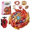 EBKCQ Toupie Beyblade Metal Fusion, Toupie Beyblade avec Lanceur, Metal Fusion Burst Turbo Blade Gyro de Combat Jouet Set, En