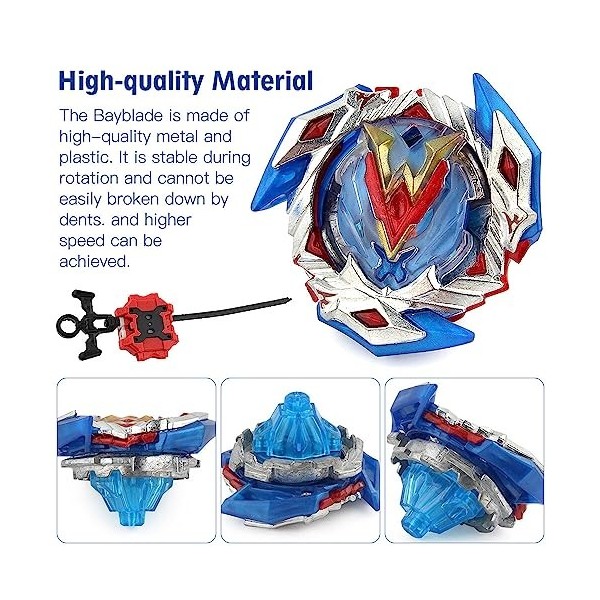 EBKCQ Toupie Beyblade Metal Fusion avec Lanceur, Gyro Métal Super Combat, Battle Jouets Classiques pour Enfants Adulte avec L