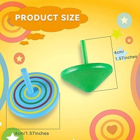 Annhao Toupies Jouets en Bois, 30 Pièces , Mini Spinning Top Gyroscopes Coloré, Anniversaires denfants invités Petits Cadeau