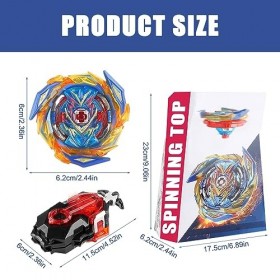 FENYW Toupie Burst avec Lanceur B-184, Vitesse Gyro Métal Combat, Toupie Metal Fusion, Battling Tops Cadeaux pour Enfants Noë