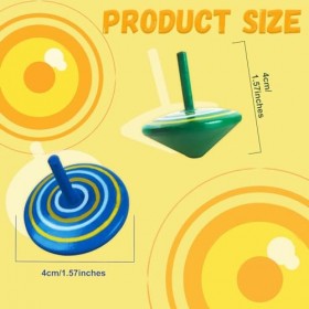 SHIYATOY 18Pcs Toupie Enfant,Toupie Bois,Cadeau Enfant,Jouet Anniversaire Enfant,pour Les Fêtes danniversaire des Enfants Ou