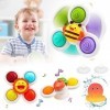 Spinner Bebe Ventouse Baby 3 Pcs Bebe Spinners Babyspinner Toupie Hand Jouet Chaise Haute Jeu Jeux Suction Cup Toys Fidget Jo