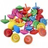 Xzeemo 30PCS Coloré Petites Toupies Jouets pour Enfants, Toupies en Bois, Mini Spinning Top en Bois Gyroscopes en Bois pour A