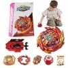 Toupie Beyblade avec Lanceur, Toupie Beyblade Metal Fusion, Metal Fusion Burst Turbo Blade Gyro de Combat Jouet Set, EnfantsA