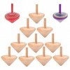 Liuer 20PCS Toupie en Bois,Petites Toupie,Jouets pour Enfants,Jouets éducatifs pour Enfants Cadeau Anniversaire Enfants Rempl