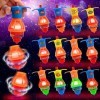 Jadyon 12 Pcs Toupies LED Clignotantes UFO Fidget Toys pour Enfants, Toupies LED, Jouets Anti-Stress, lumières Clignotantes G