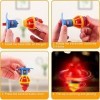 Jadyon 12 Pcs Toupies LED Clignotantes UFO Fidget Toys pour Enfants, Toupies LED, Jouets Anti-Stress, lumières Clignotantes G
