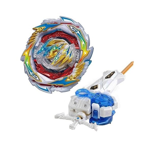 Netoke Bey Toupie Burst Turbo 4D Combinaison, Set avec Lanceur De Jeu Metal Fusion, Jouets Classiques Enfants Cadeau, B-199