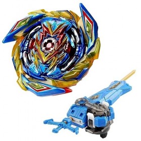 Netoke Bey Toupie Burst Turbo 4D Combinaison, Set avec Lanceur De Jeu Metal Fusion, Jouets Classiques Enfants Cadeau, B-163