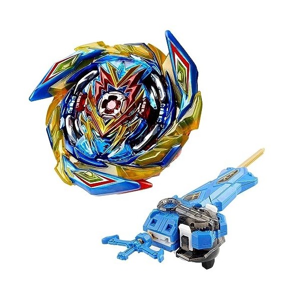 Netoke Bey Toupie Burst Turbo 4D Combinaison, Set avec Lanceur De Jeu Metal Fusion, Jouets Classiques Enfants Cadeau, B-163