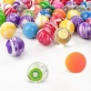 50 Pièce Balles Rebondissantes pour Enfants, 25 mm Balles Rebondissantes en Caoutchouc Couleurs Mélangées Bouncy Balls, pour 