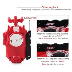 MLYWD Bayblade Toupies,Toupie Burst Turbo avec Lanceurs, Gyro Pocket Box Pro-Cadeaux pour Enfant Non-Stop Battle Deluxe Baybl