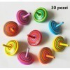 LATRAT 30 pcs Toupie en bois, Toupie en bois, mini toupie gyroscope en bois coloré artisanale, ensemble pour enfants, couleur