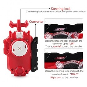 MLYWD Bayblade Toupies,Toupie Burst Turbo avec Lanceurs, Gyro Pocket Box Pro-Cadeaux pour Enfant Non-Stop Battle Deluxe Baybl