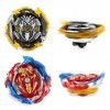 ENIKMOSD Toupie Enfant Set, 2 Toupies Burst Set et 1 Launcher,Metal Fusion Burst Turbo Burst Battle Set pour Enfants,Toupie S